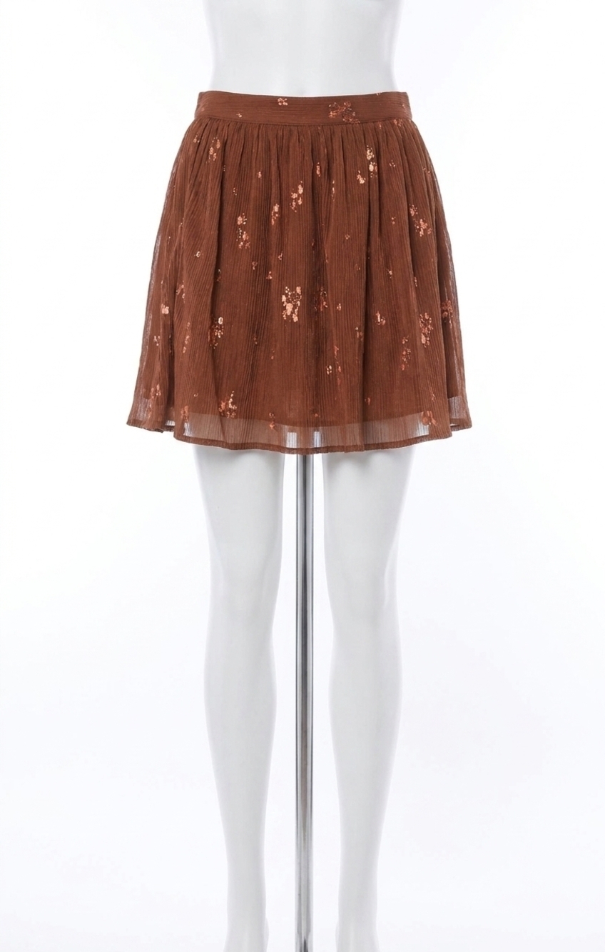 NEW SADIE & SAGE women's last dance swing skirt in rust